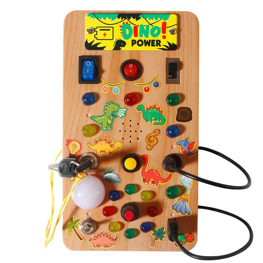 Montessori Wooden Sensory Board with LED Lights