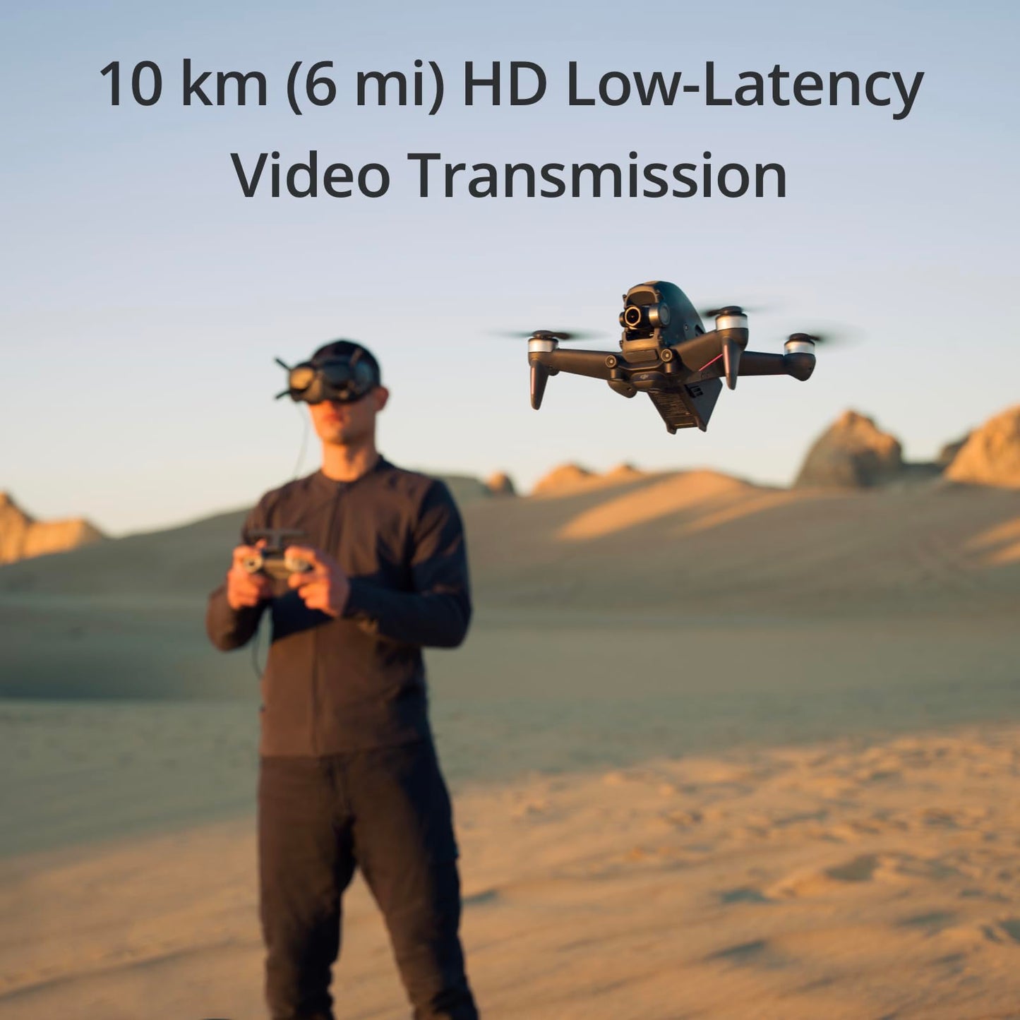 DJI FPV Explorer Combo (Goggles Integra), FPV Drone with Camera for Immersive Flight Experience, 4K/60fps, 10km HD Low-Latency Video Transmission, Emergency Brake and Hover, FAA Remote ID Compliant