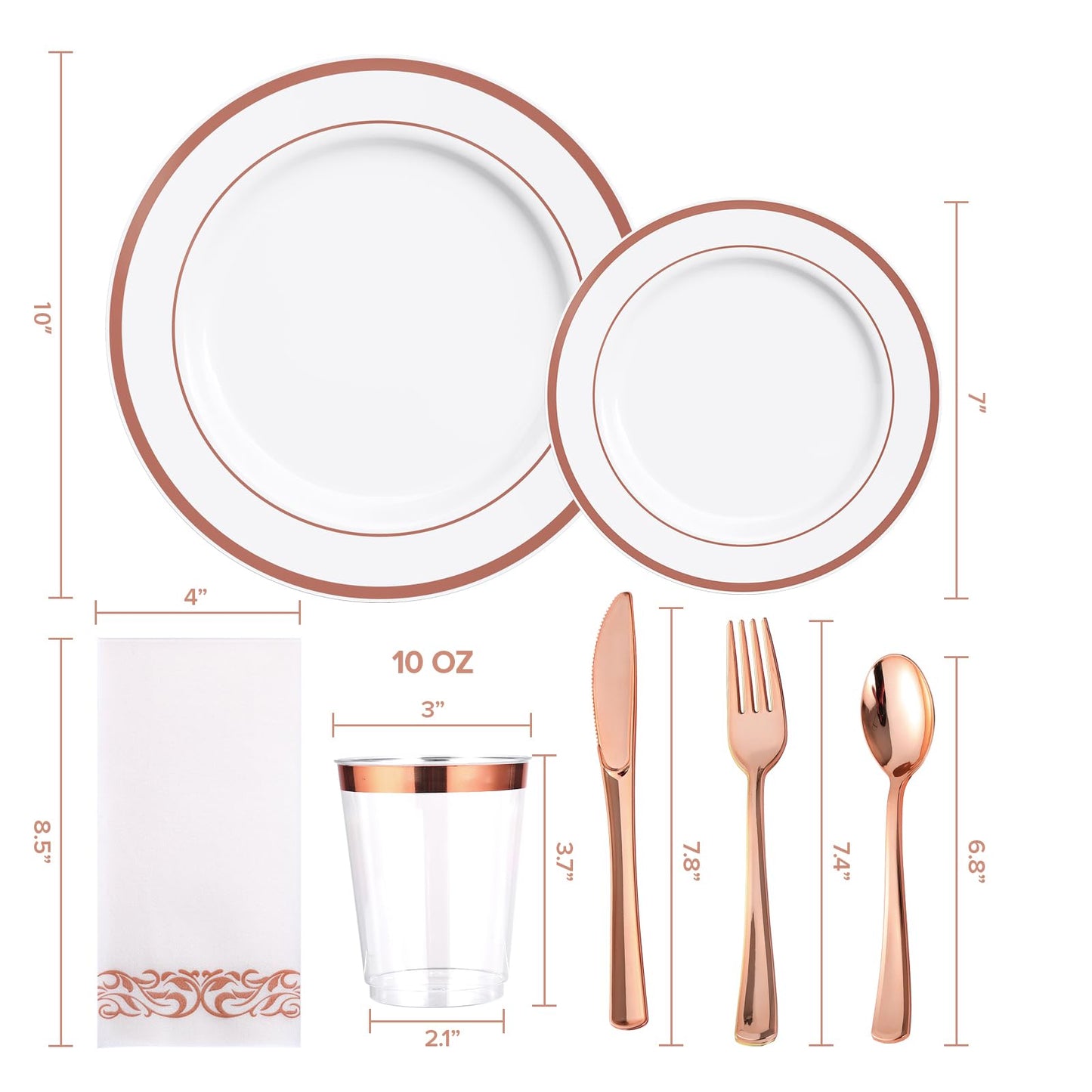 700 Count Disposable Dinnerware Set by JOLLY CHEF