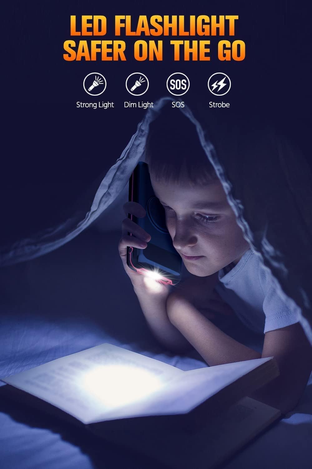 40000mAh Fast Charger Power Bank with Flashlight