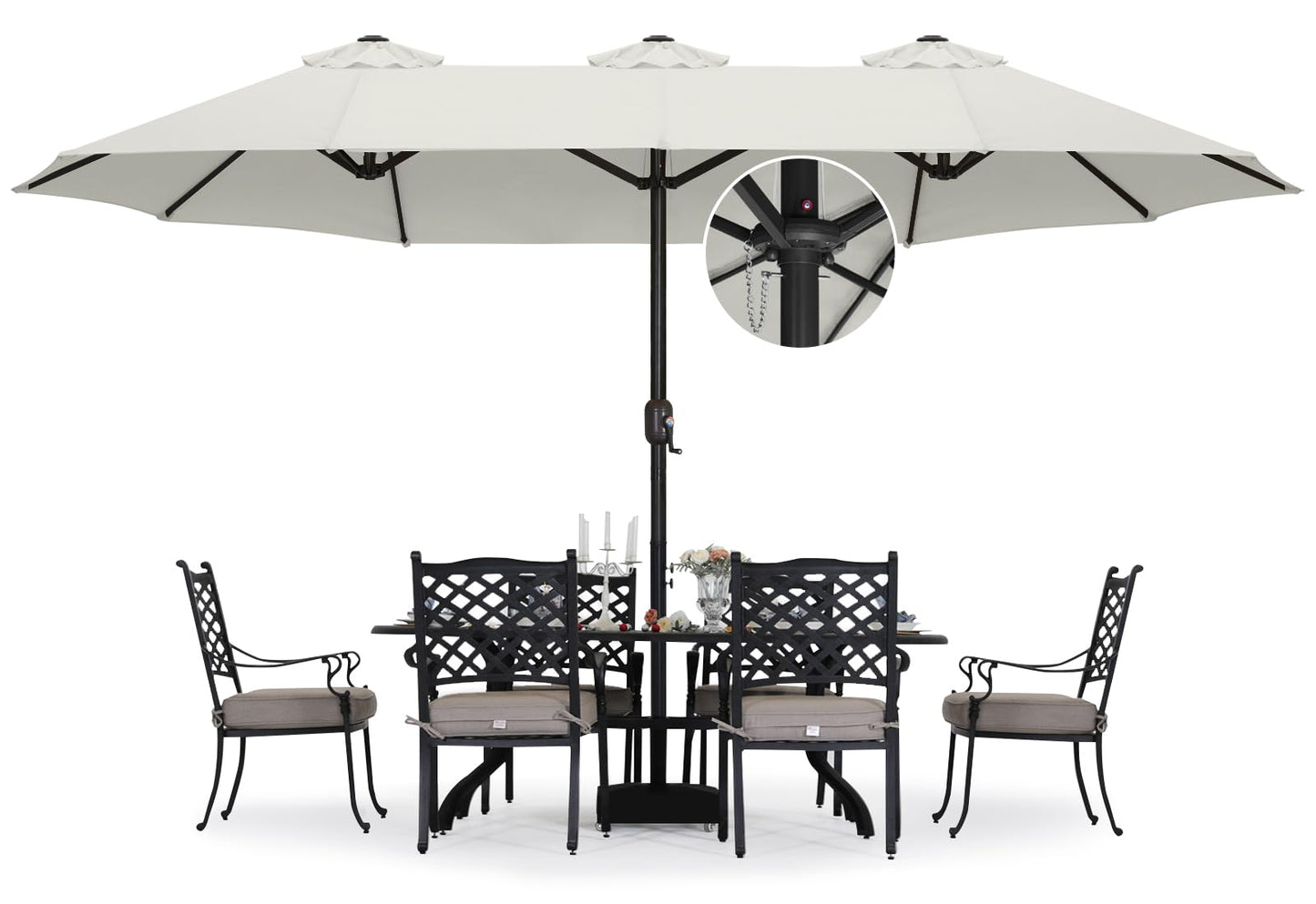 ABCCANOPY 15FT Double Sided Pool Umbrella