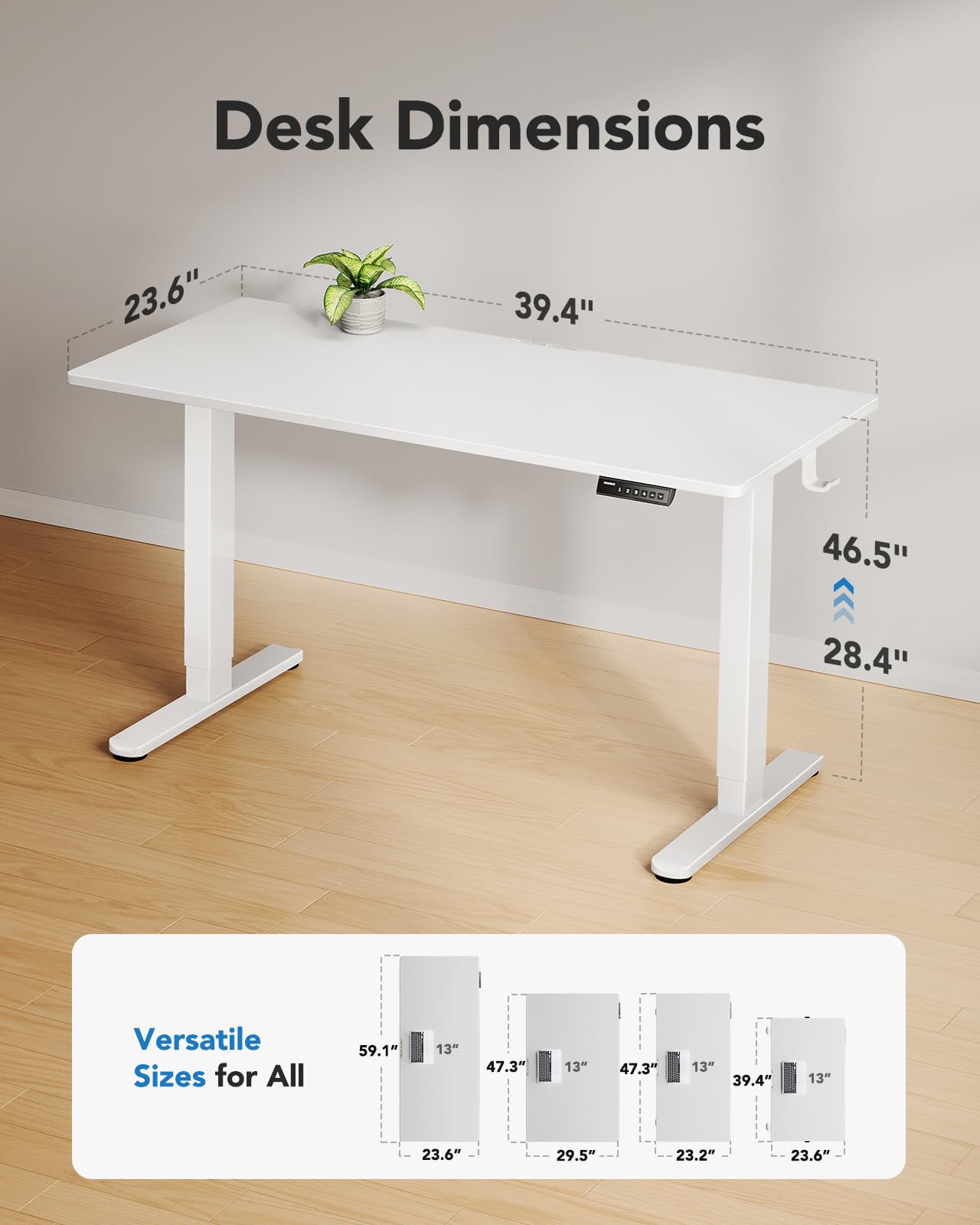 HUANUO 48" Adjustable Height Standing Desk