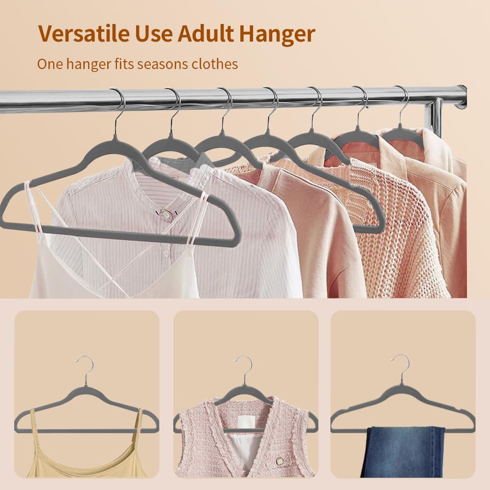 52 Pack Velvet Non-Slip Clothes Hangers