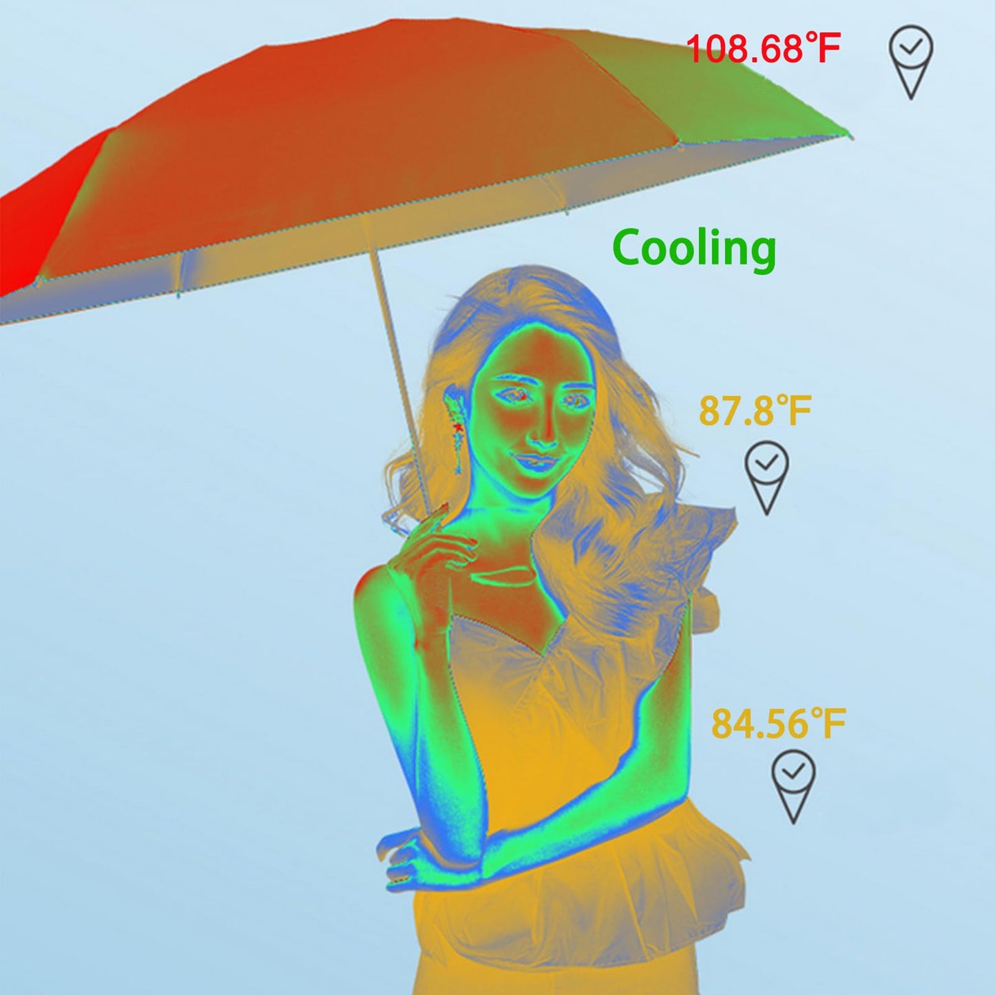 Windproof Travel Umbrella with 56" Canopy