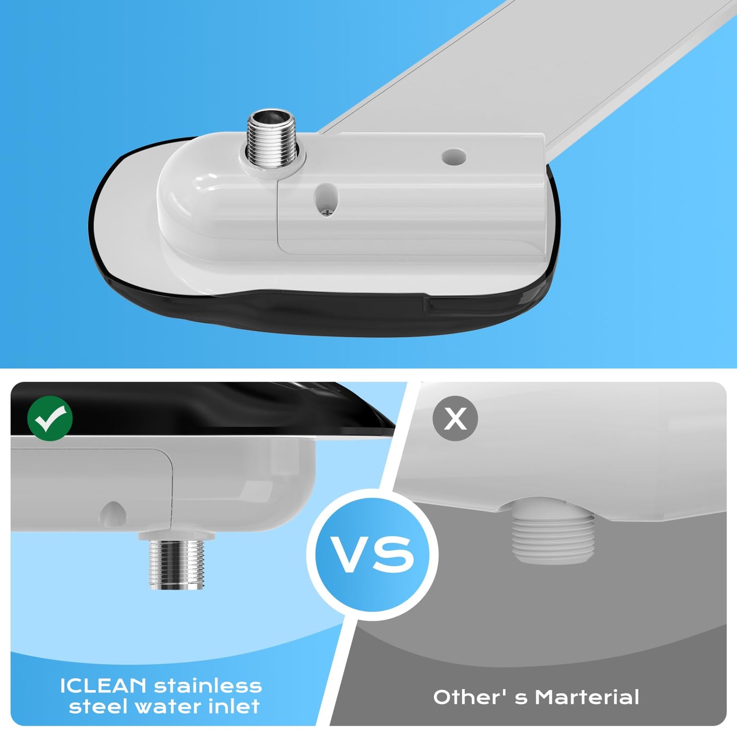 Clirass Non-Electric Bidet Attachment with Dual Nozzles