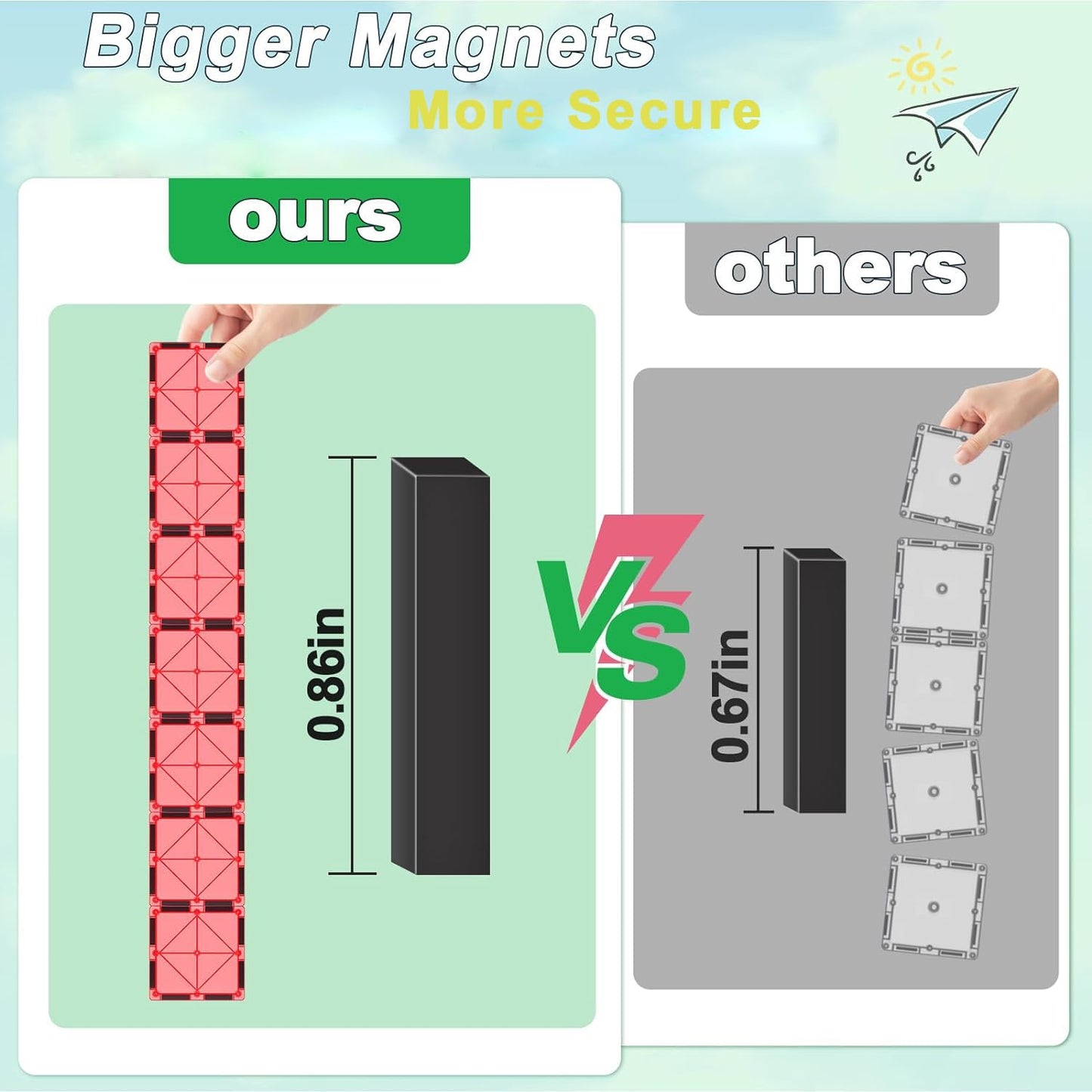 118PCS Magnetic Building Tiles by IGIVI