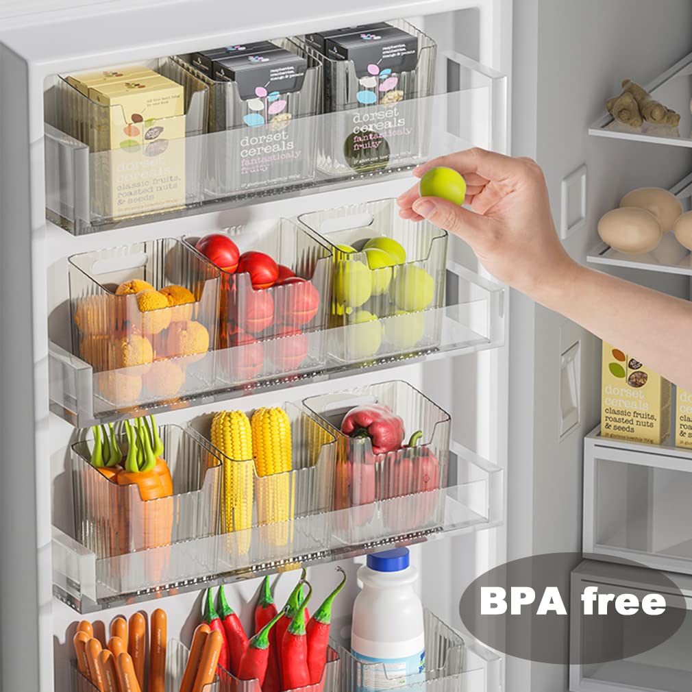 6 Pack Refrigerator Organizer Bins for Food Storage