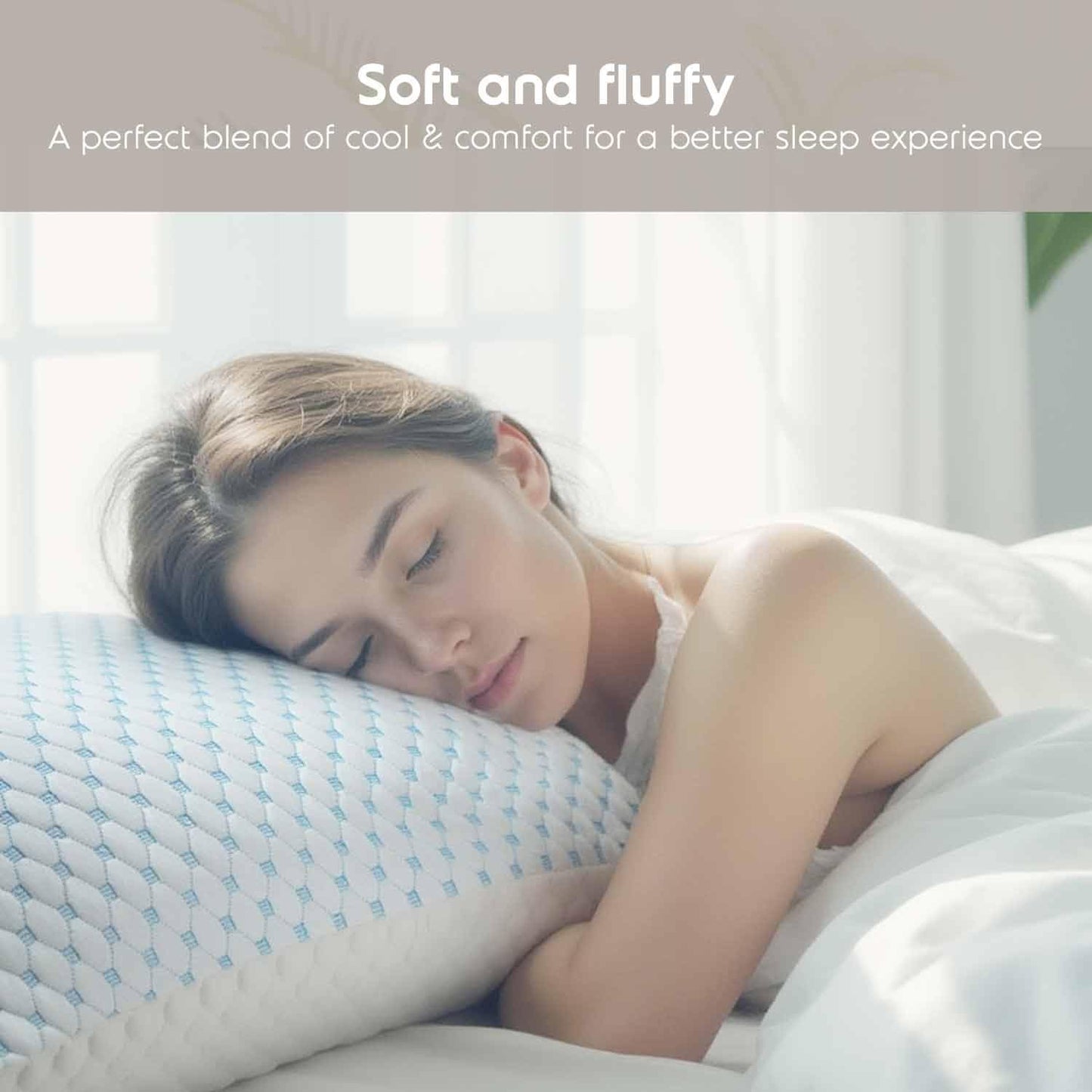 2 Pack Nestl Cooling Shredded Memory Foam Pillows