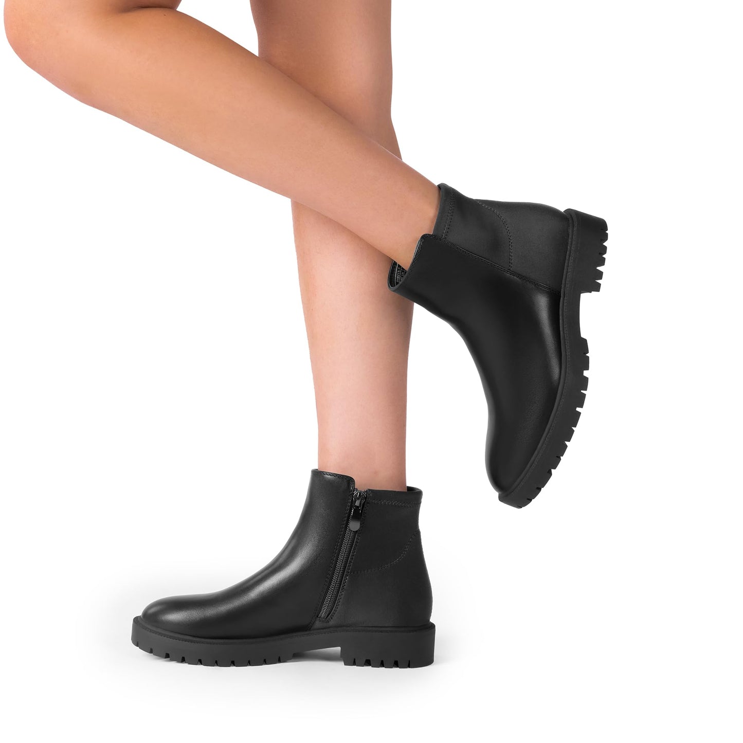 DREAM PAIRS Women's Low Heel Chelsea Ankle Boots