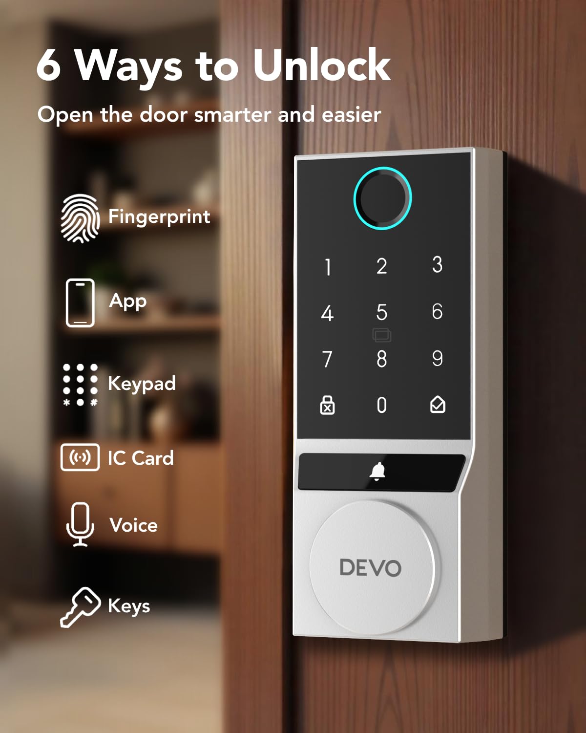 Fingerprint Keyless Entry Door Lock with Wi-Fi