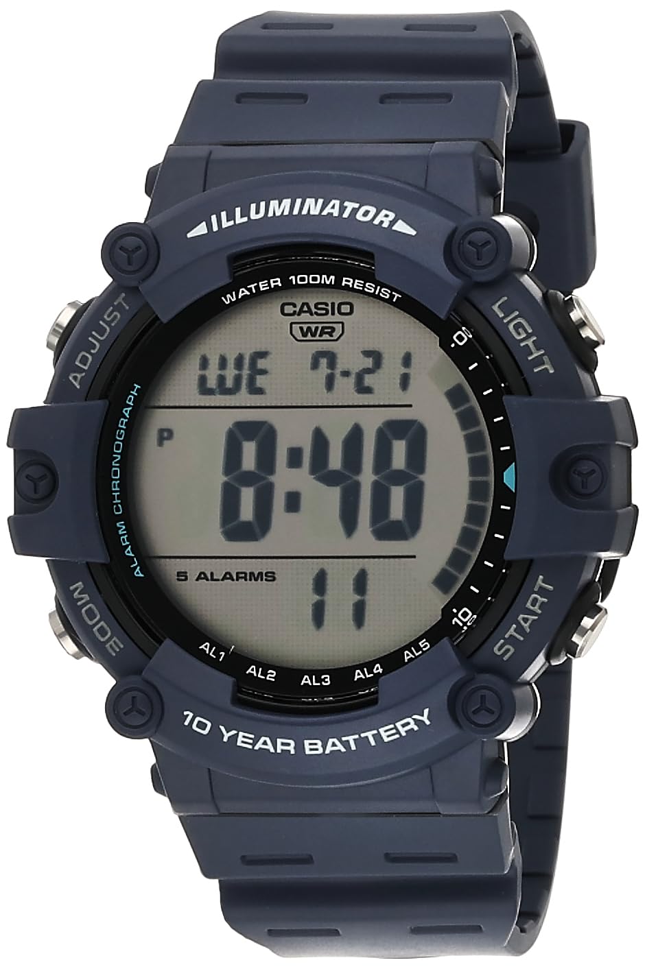 Casio 10-Year Battery Digital Stopwatch with Alarms