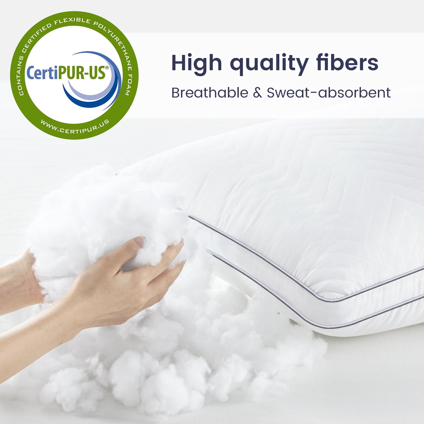 Maxzzz Fluffy Queen Bed Pillows Set of 2
