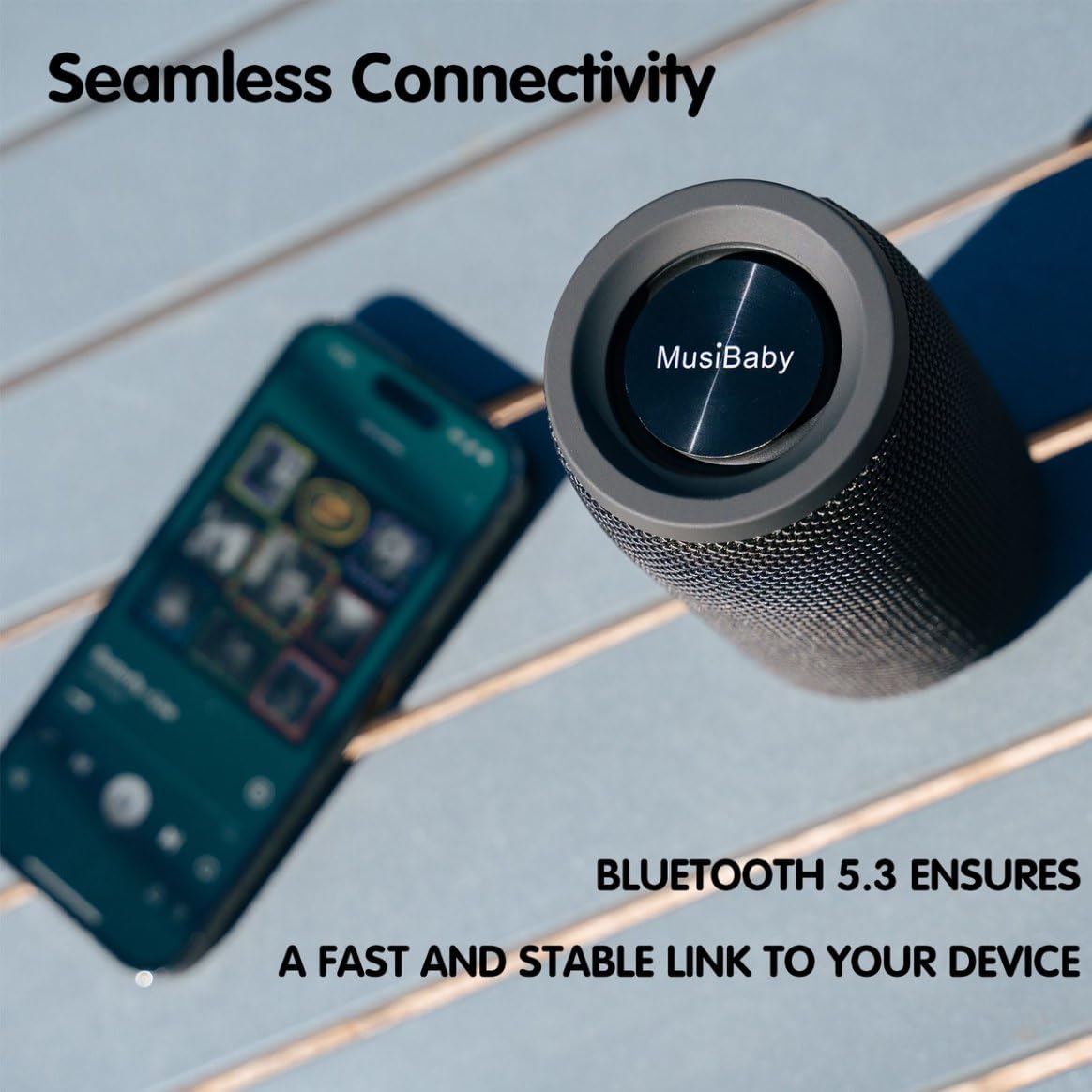 Bluetooth Speaker with 24H Playtime and Waterproof