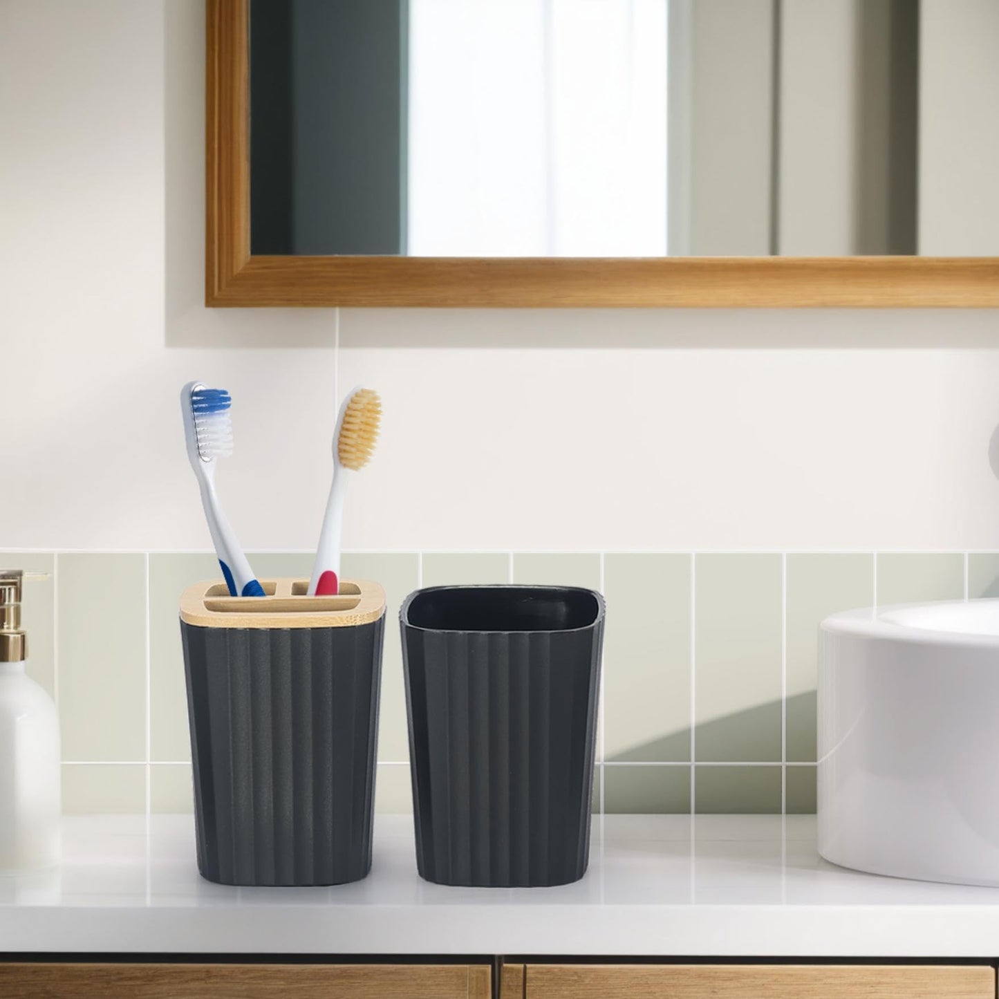 9-Piece Black Bathroom Accessories Set
