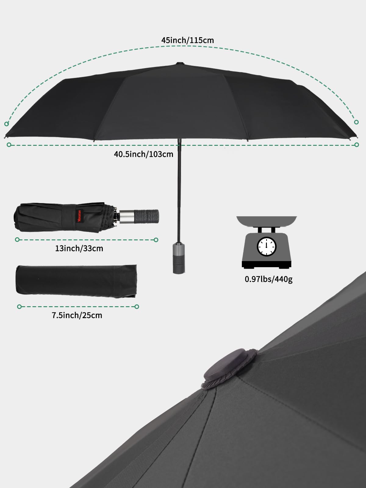 Windproof Compact Travel Umbrella - Lightweight & Automatic