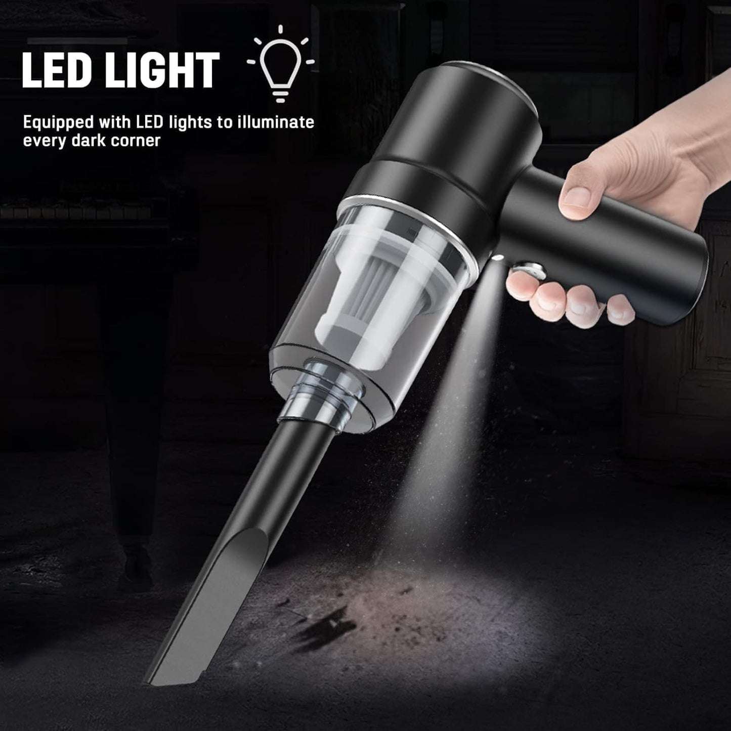 2-in-1 Wireless Handheld Mini Vacuum Cleaner