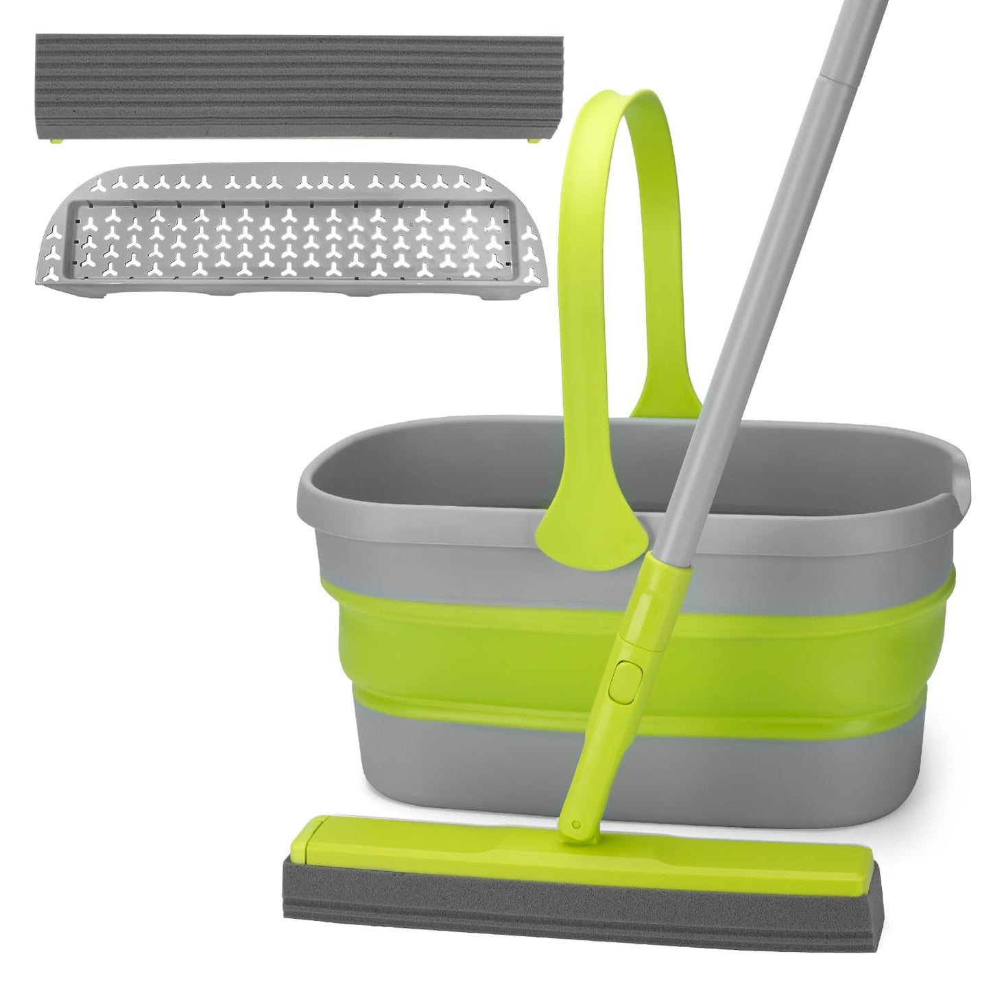 Collapsible Mop and Bucket Set with Wringer