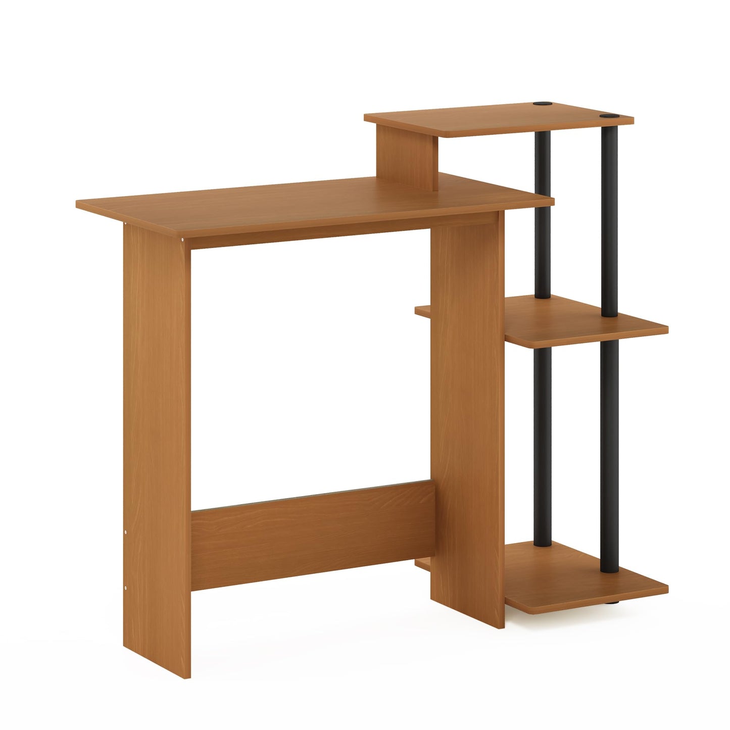 Furinno Laptop Computer Desk with Square Shelves