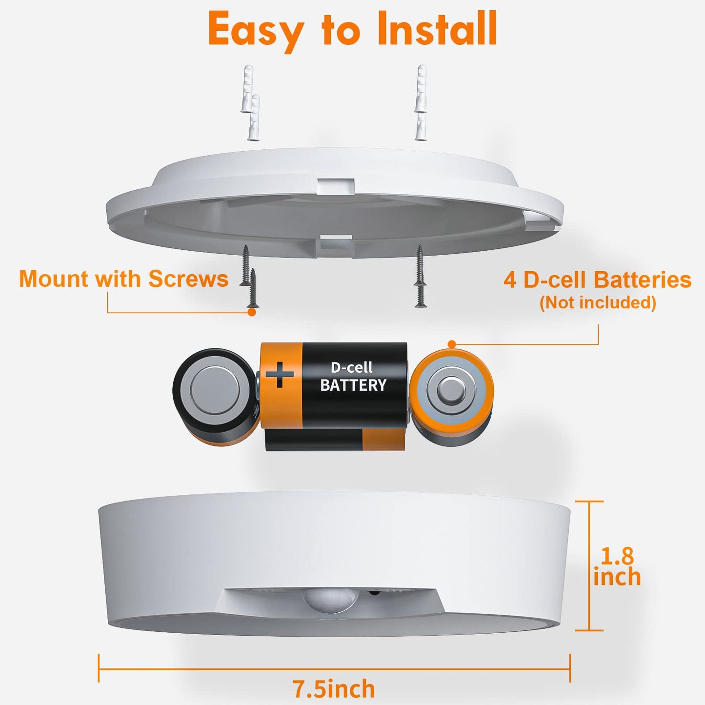 Battery Operated Motion Sensor Ceiling Light