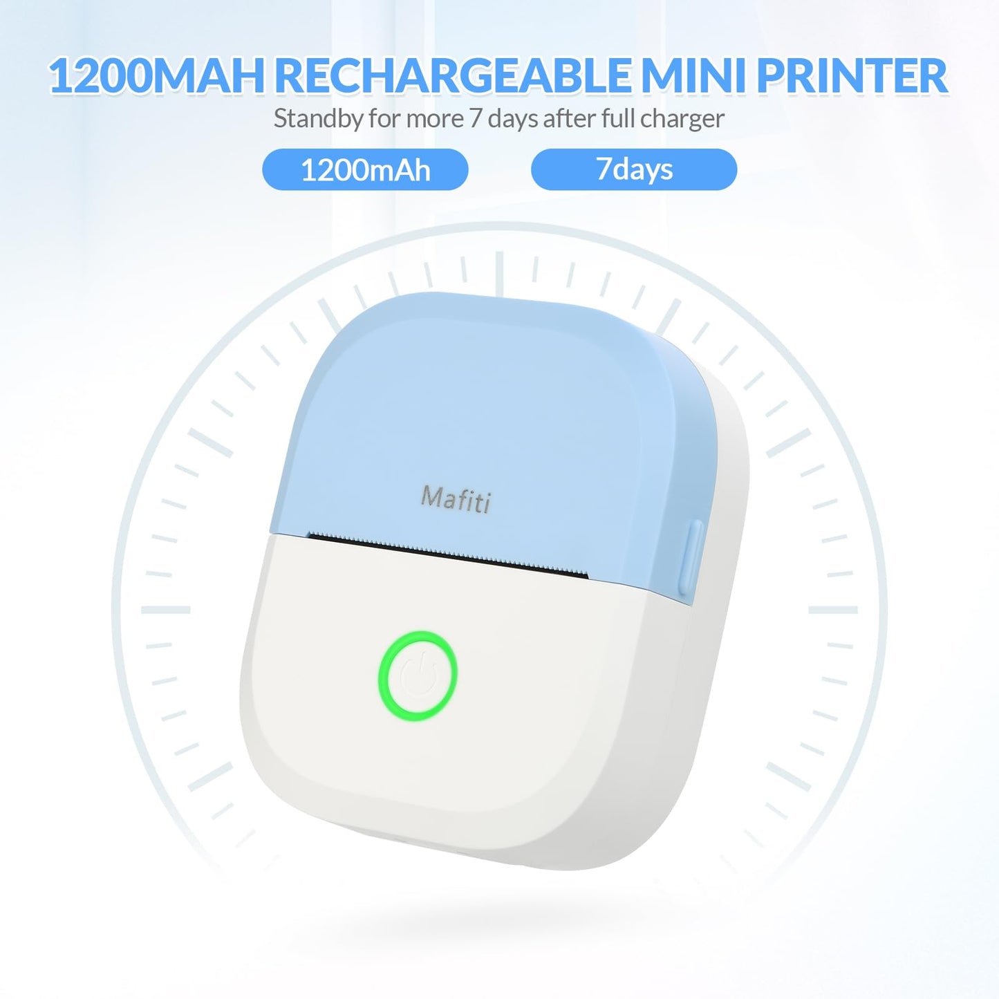 Mini Wireless Bluetooth Sticker Printer for Photos