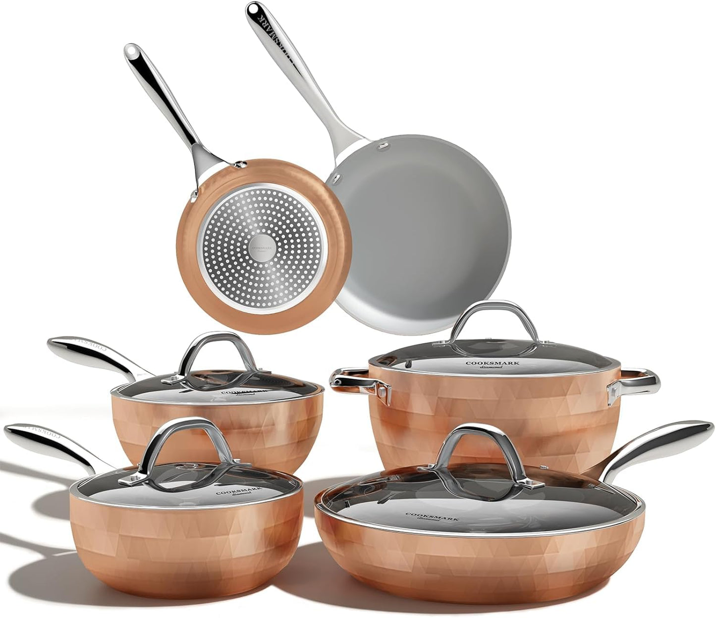 COOKSMARK 10-Piece Nonstick Ceramic Cookware Set