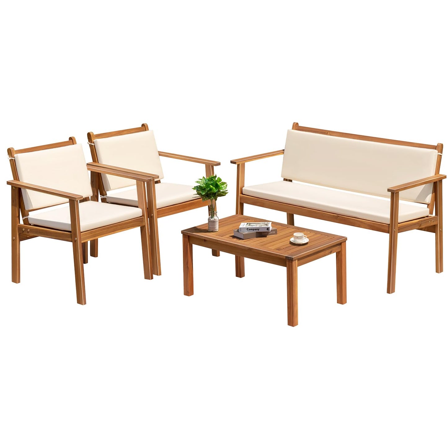 Greesum 4-Piece Outdoor Bistro Sofa Set