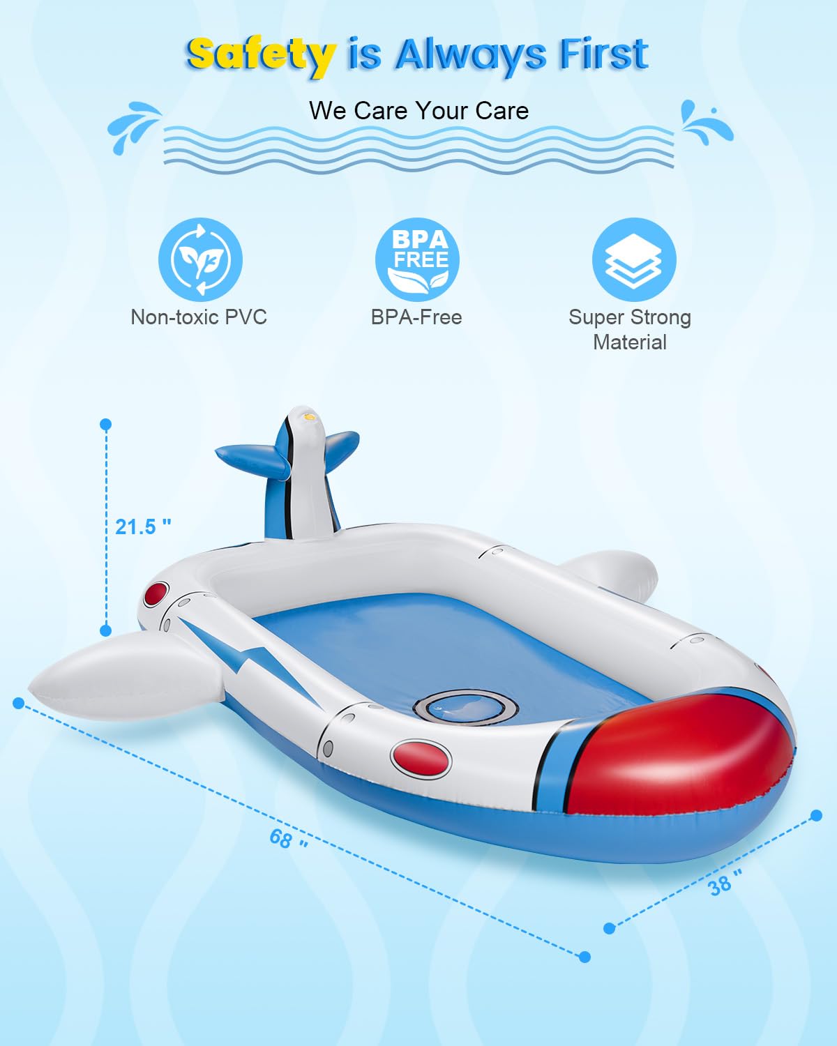 Inflatable 3-in-1 Kiddie Pool for Toddlers