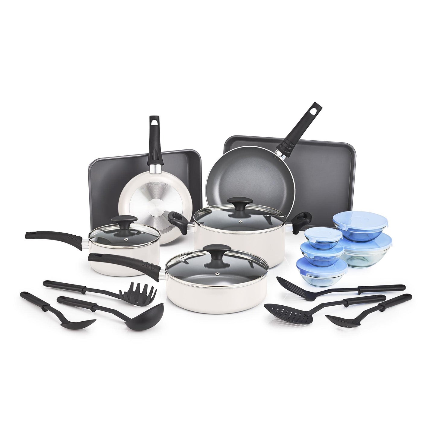 21-Piece BELLA Nonstick Cookware Set with Lids