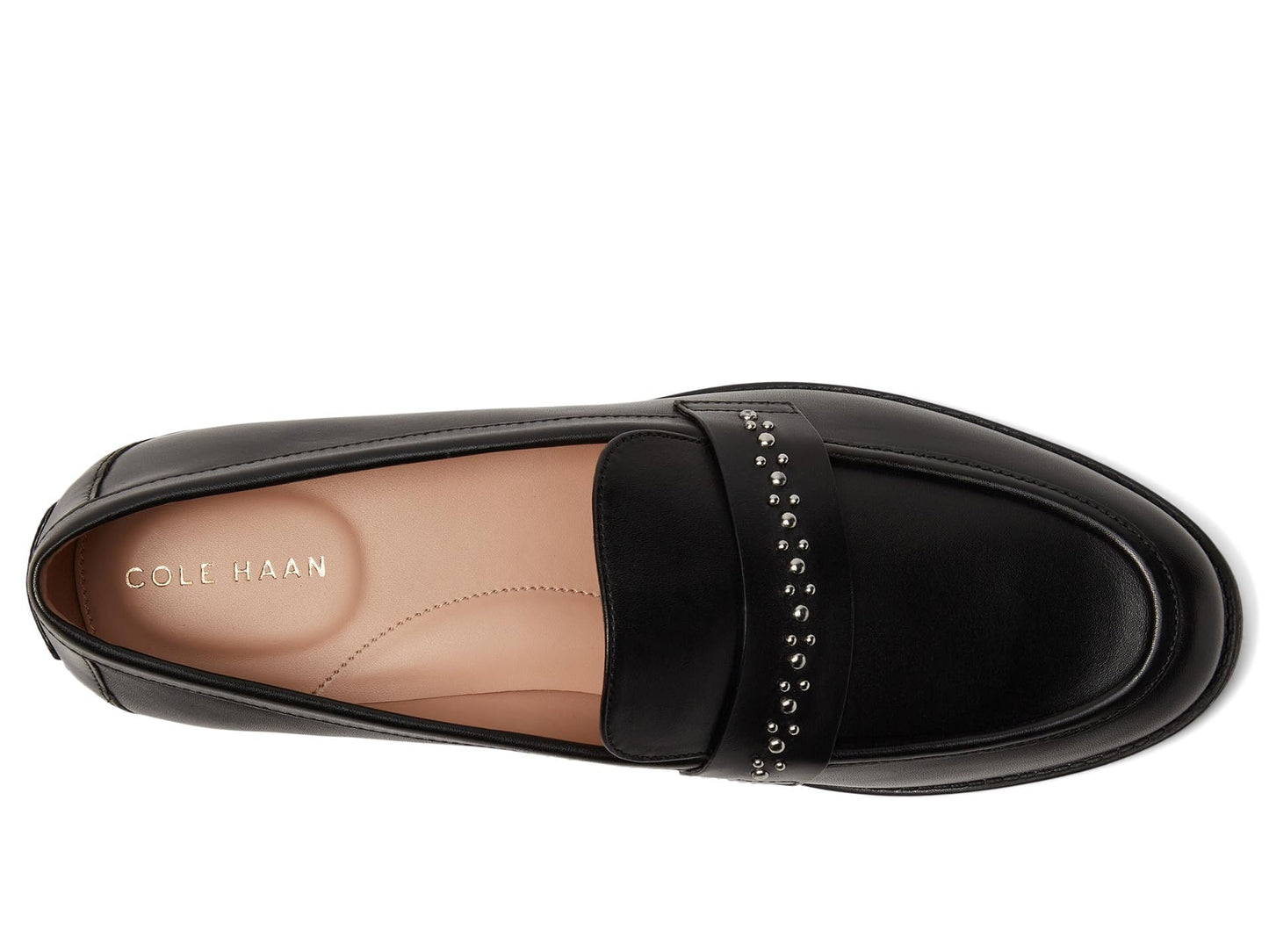Cole Haan Women's Embellished Black Leather Loafers