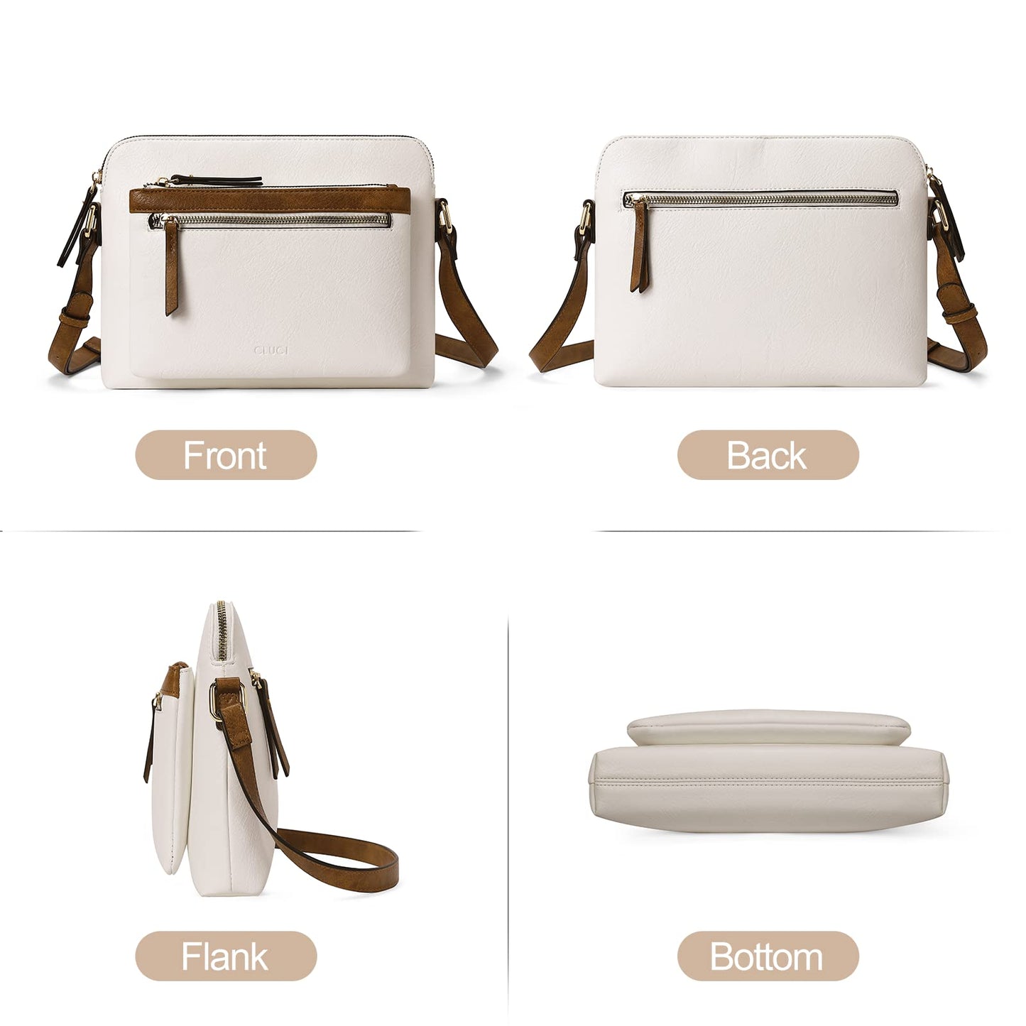 CLUCI Soft Leather Crossbody Purse for Women