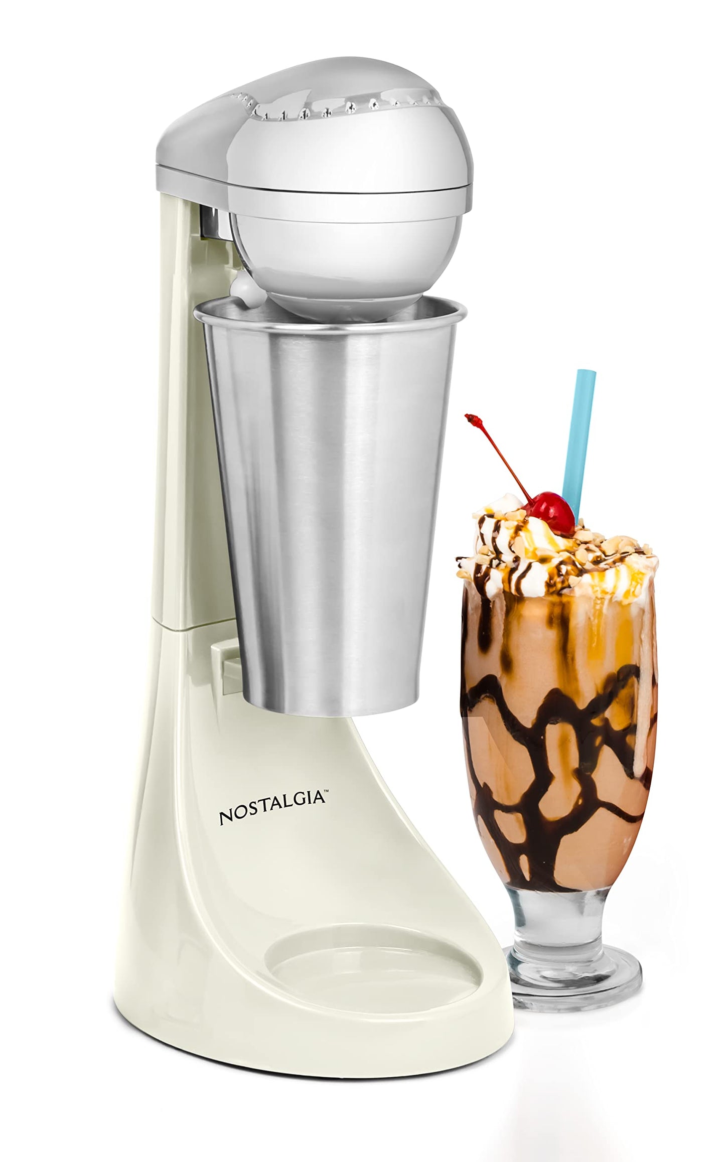 Nostalgia Two-Speed Electric Milkshake Maker with Cup