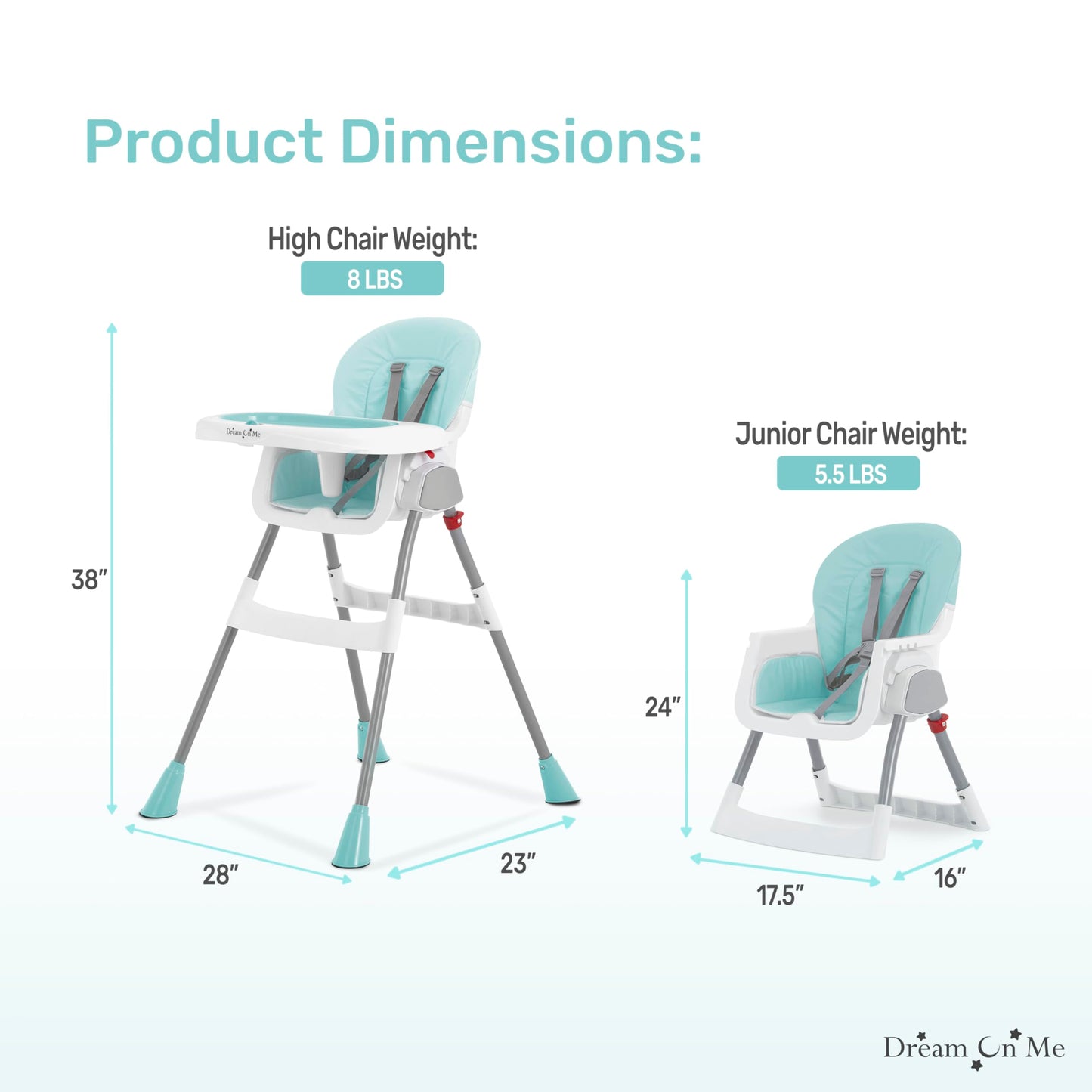 Dream On Me Portable 2-in-1 High Chair