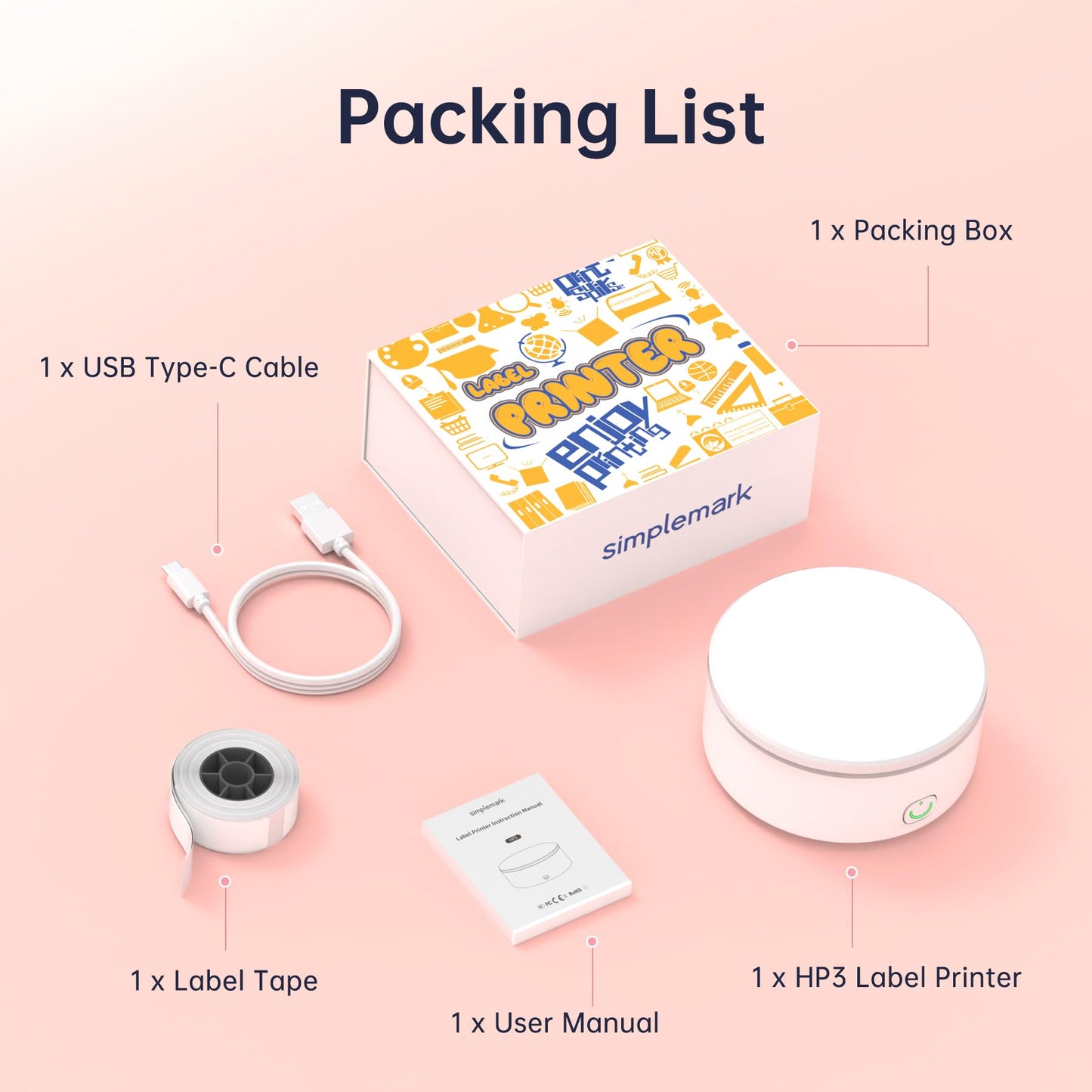 Mini Bluetooth Label Maker for Home & Office