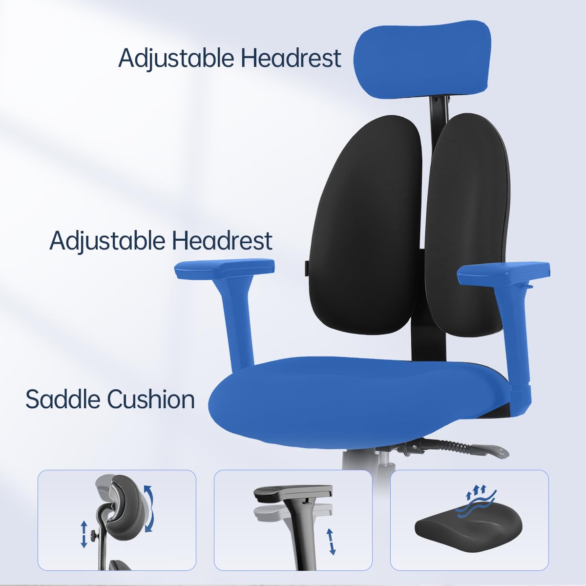 DERSITE Ergonomic Office Chair with Lumbar Support