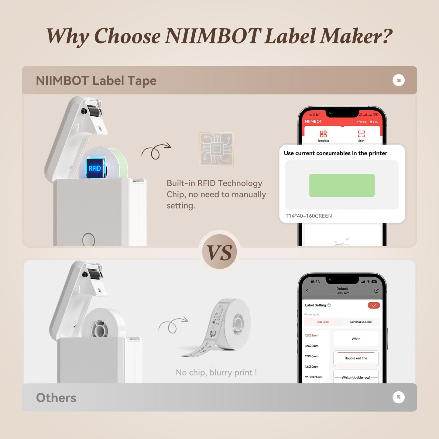 NIIMBOT Bluetooth Label Maker for Home & Office