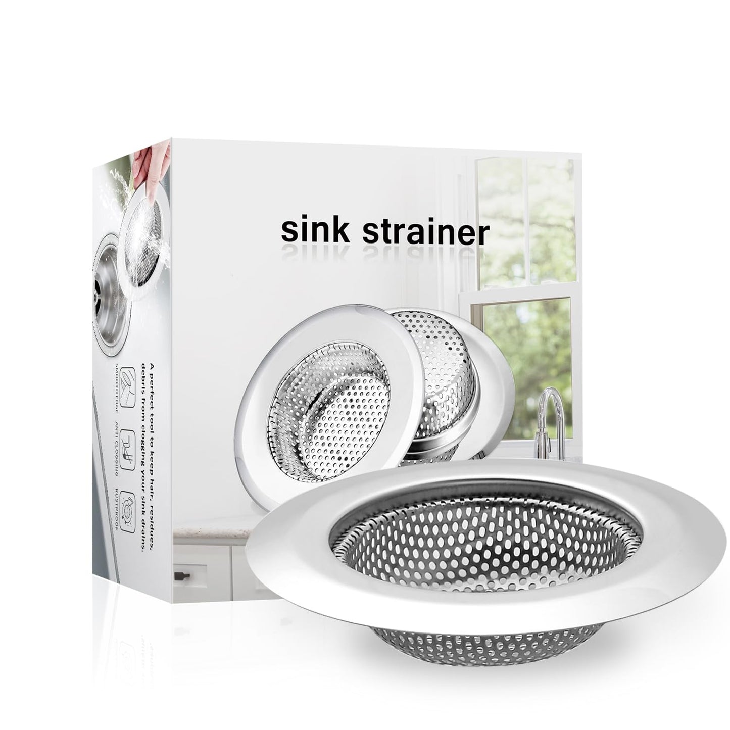4 Pack Stainless Steel Sink Drain Strainers