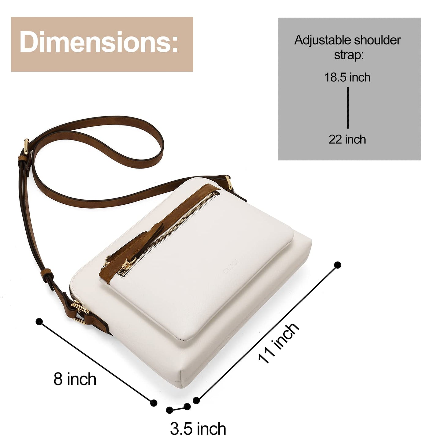 CLUCI Soft Leather Crossbody Purse for Women