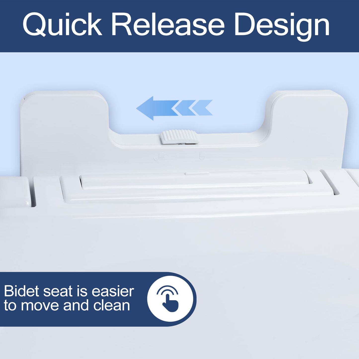 Heated Elongated Bidet Toilet Seat with Night Light