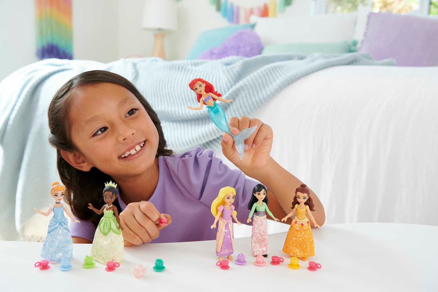 Disney Princess Doll Party Set with 6 Dolls