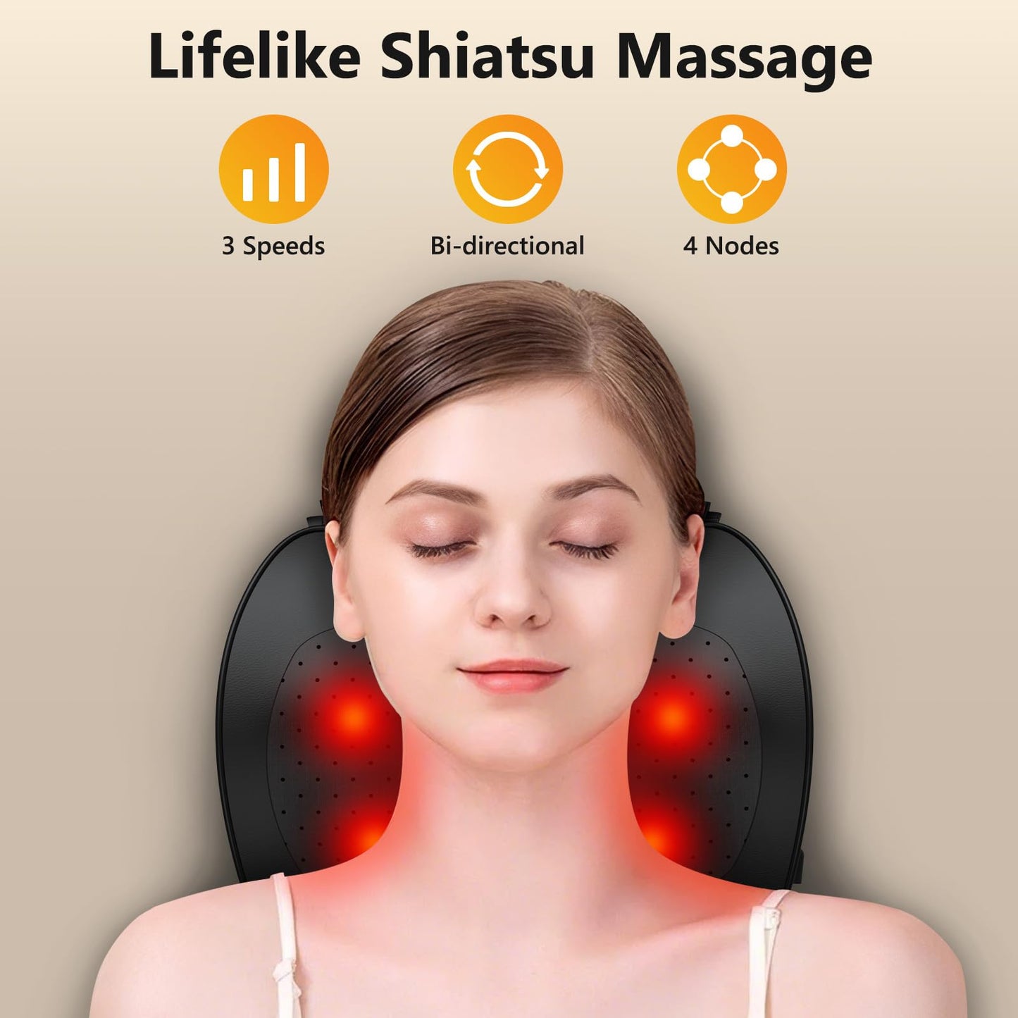 Shiatsu Back Massager with Heat by iKristin