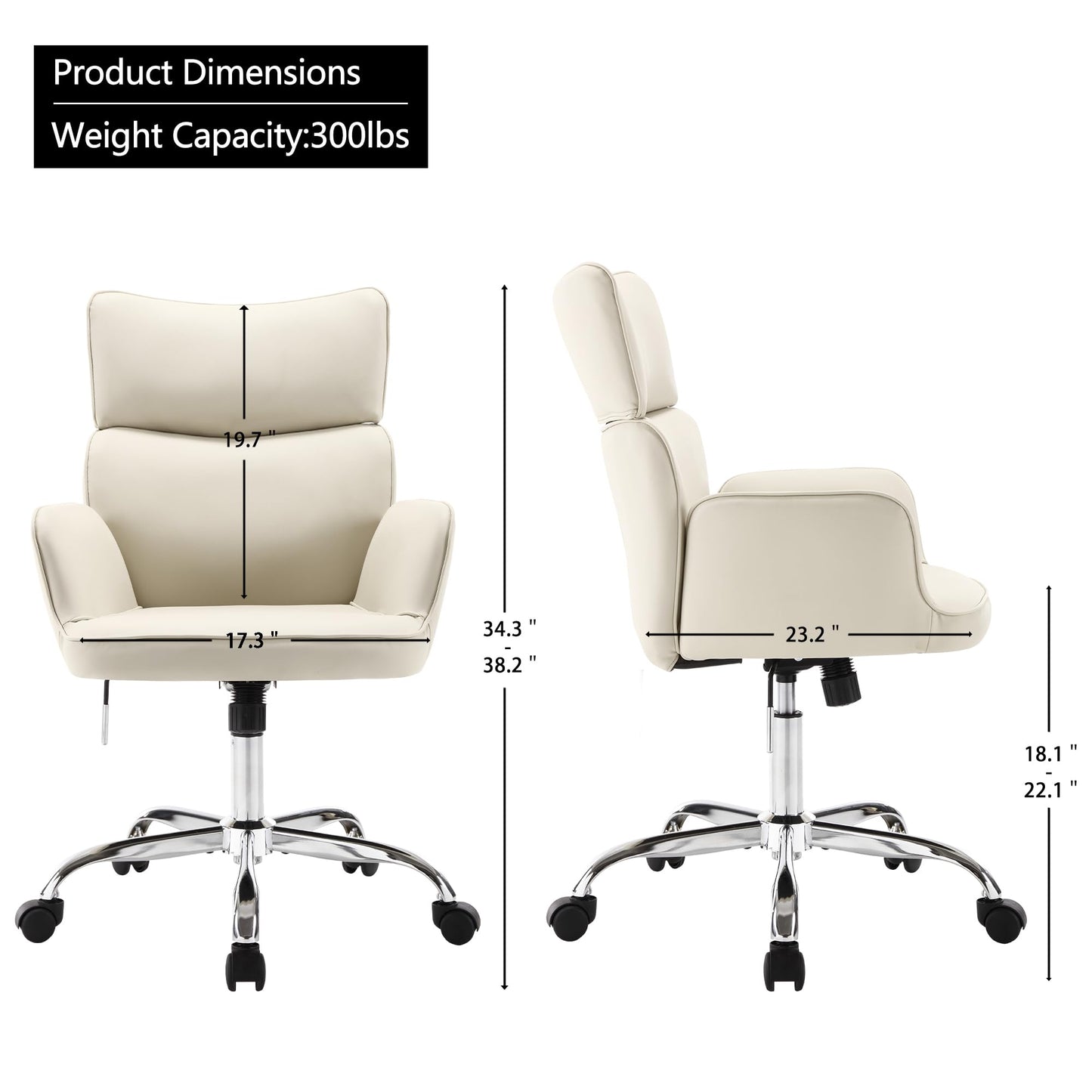 BERYTH Adjustable Height Swivel Office Chair