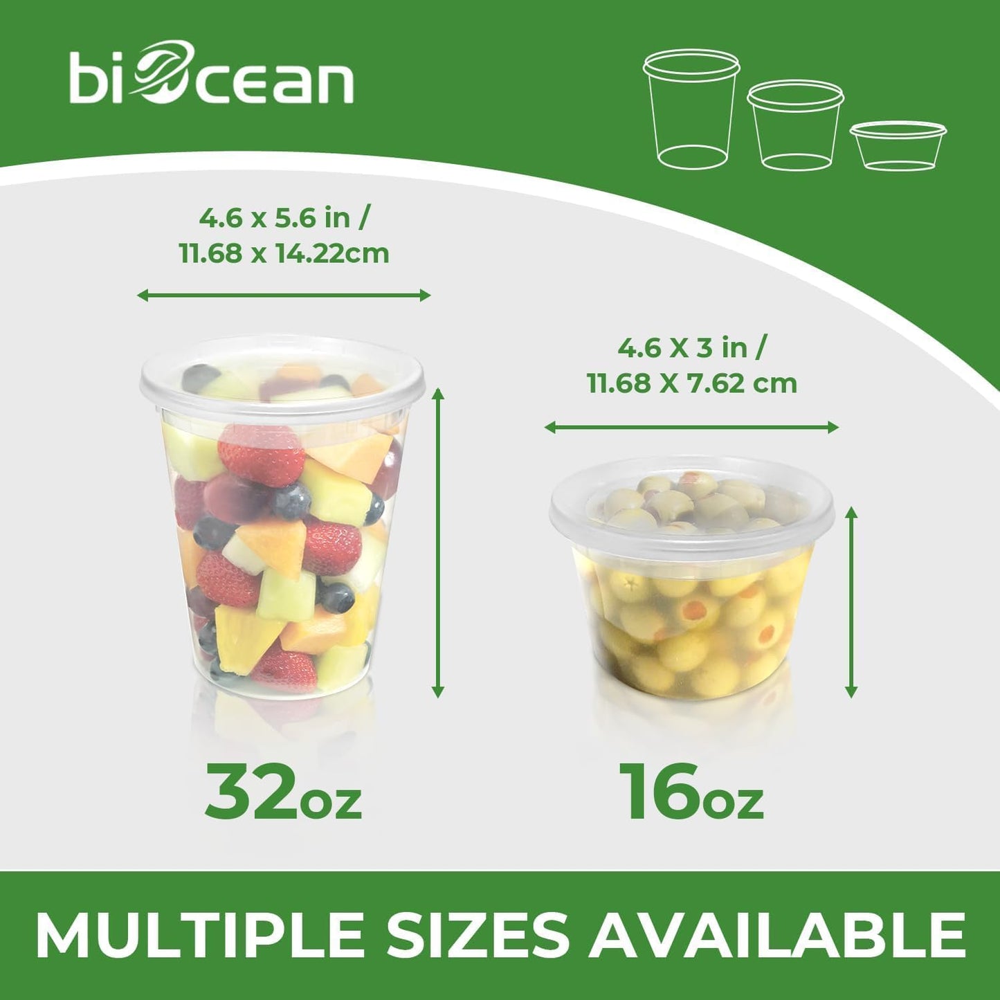 48-Pack Biocean Food Storage Containers with Lids