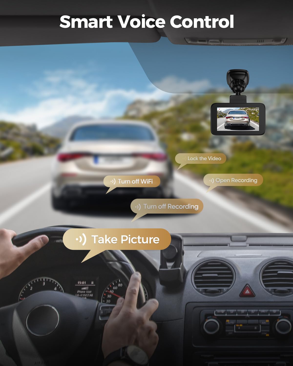 4K Dash Cam with GPS & WiFi