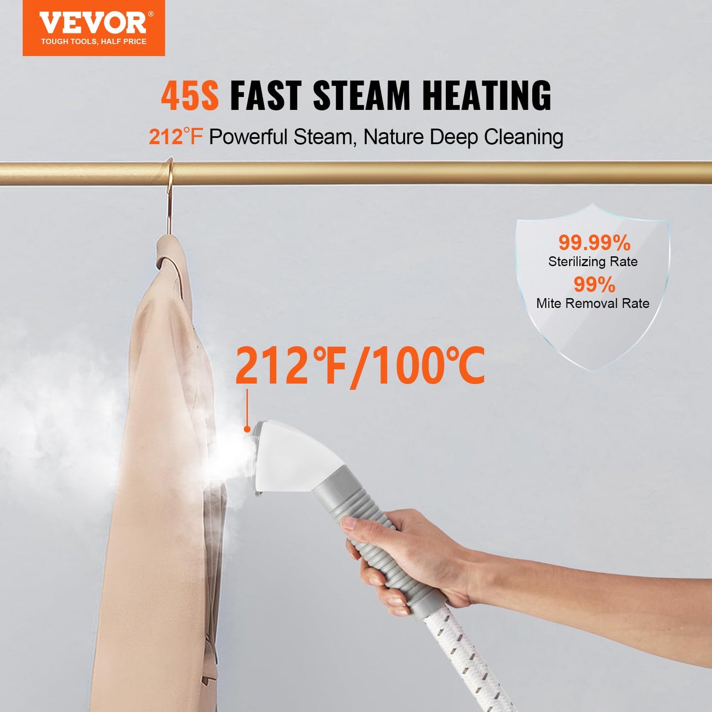 VEVOR Standing Garment Steamer with Hanger
