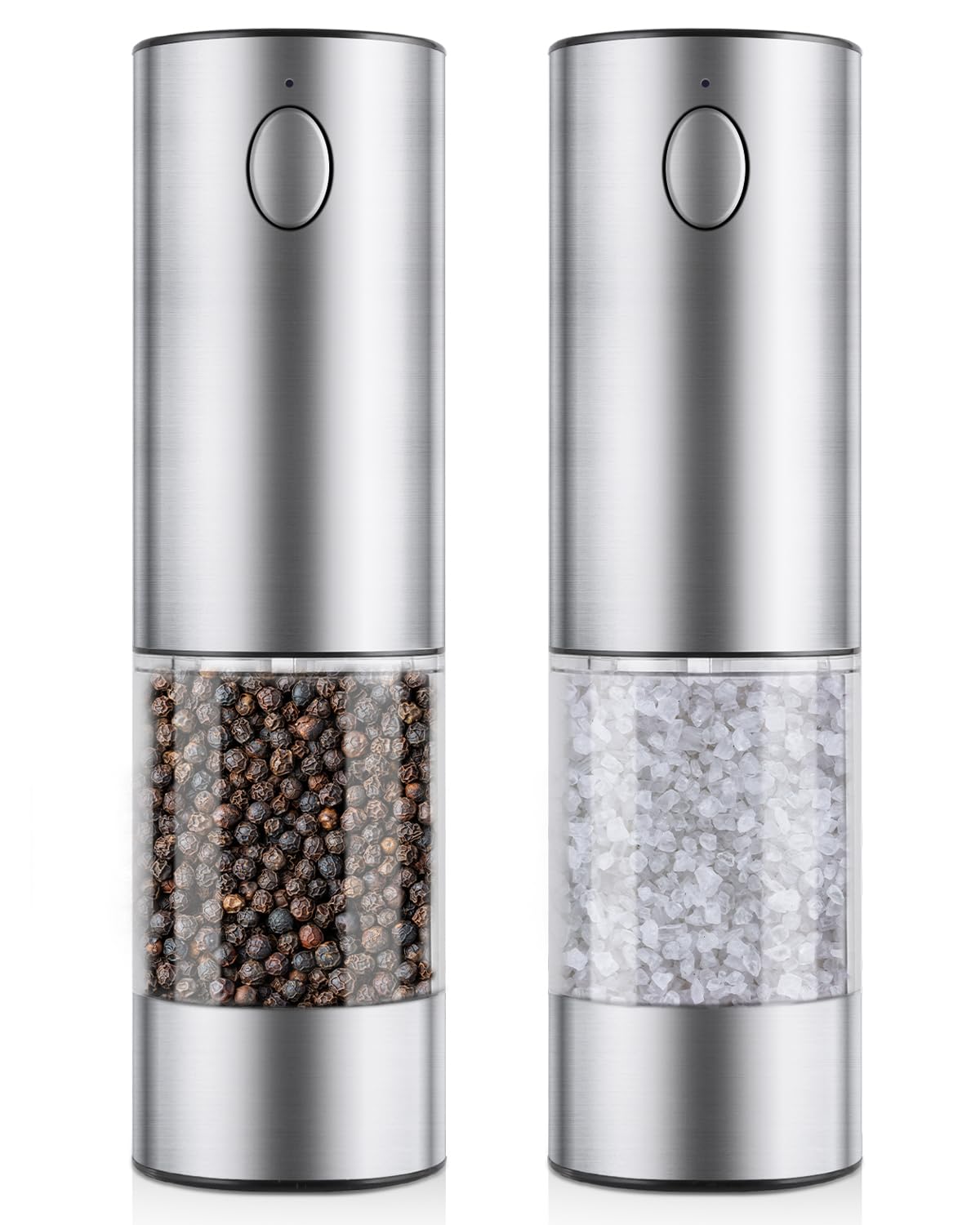 Electric Salt and Pepper Grinder Set with LED
