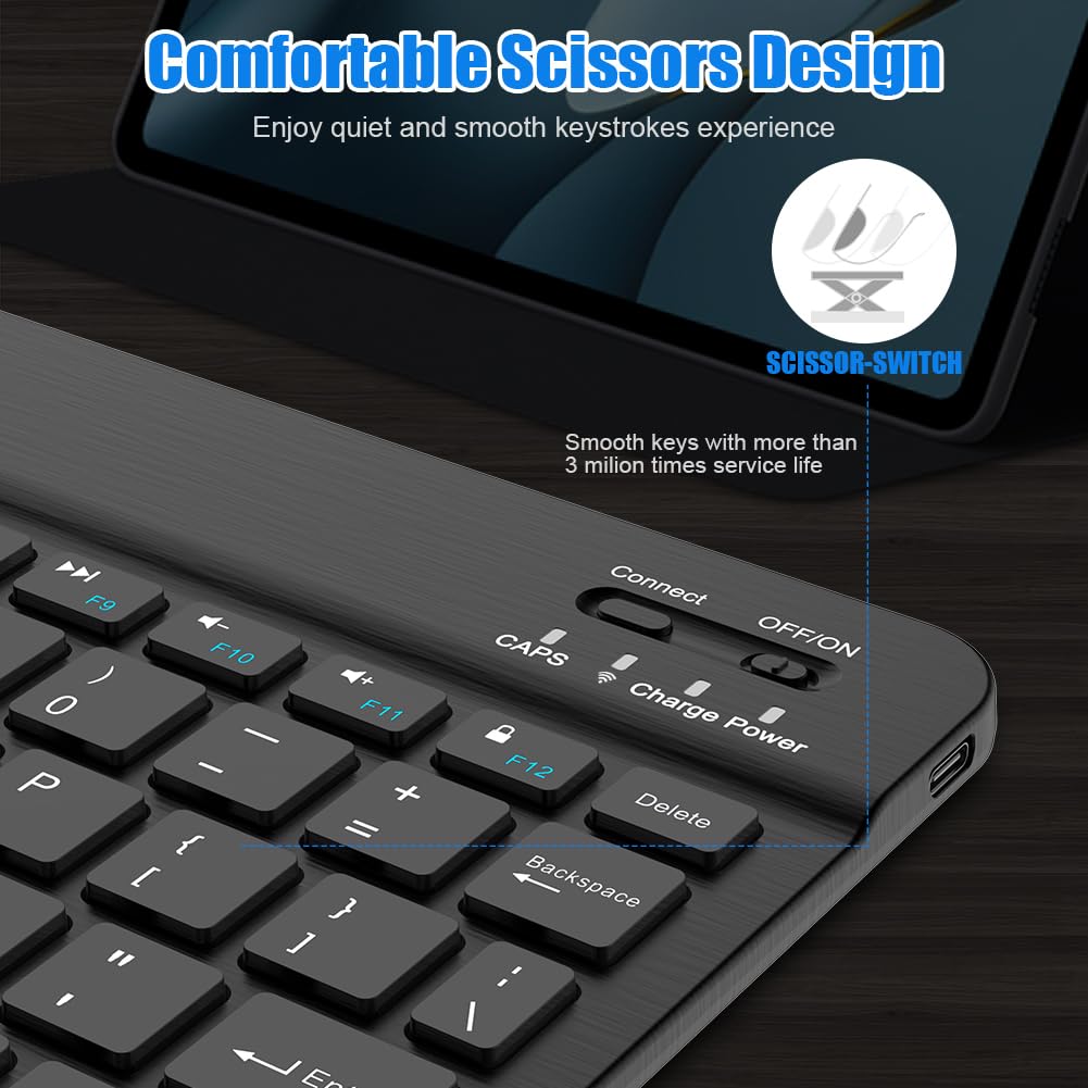 Bluetooth Keyboard for iPad, Samsung Tablets