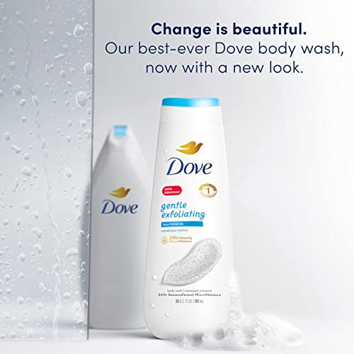 Dove Body Wash Gentle Exfoliating With Sea Minerals 4 Count Instantly Reveals Visibly Smoother Skin Cleanser That Effectively Washes Away Bacteria While Nourishing Your Skin 20 oz