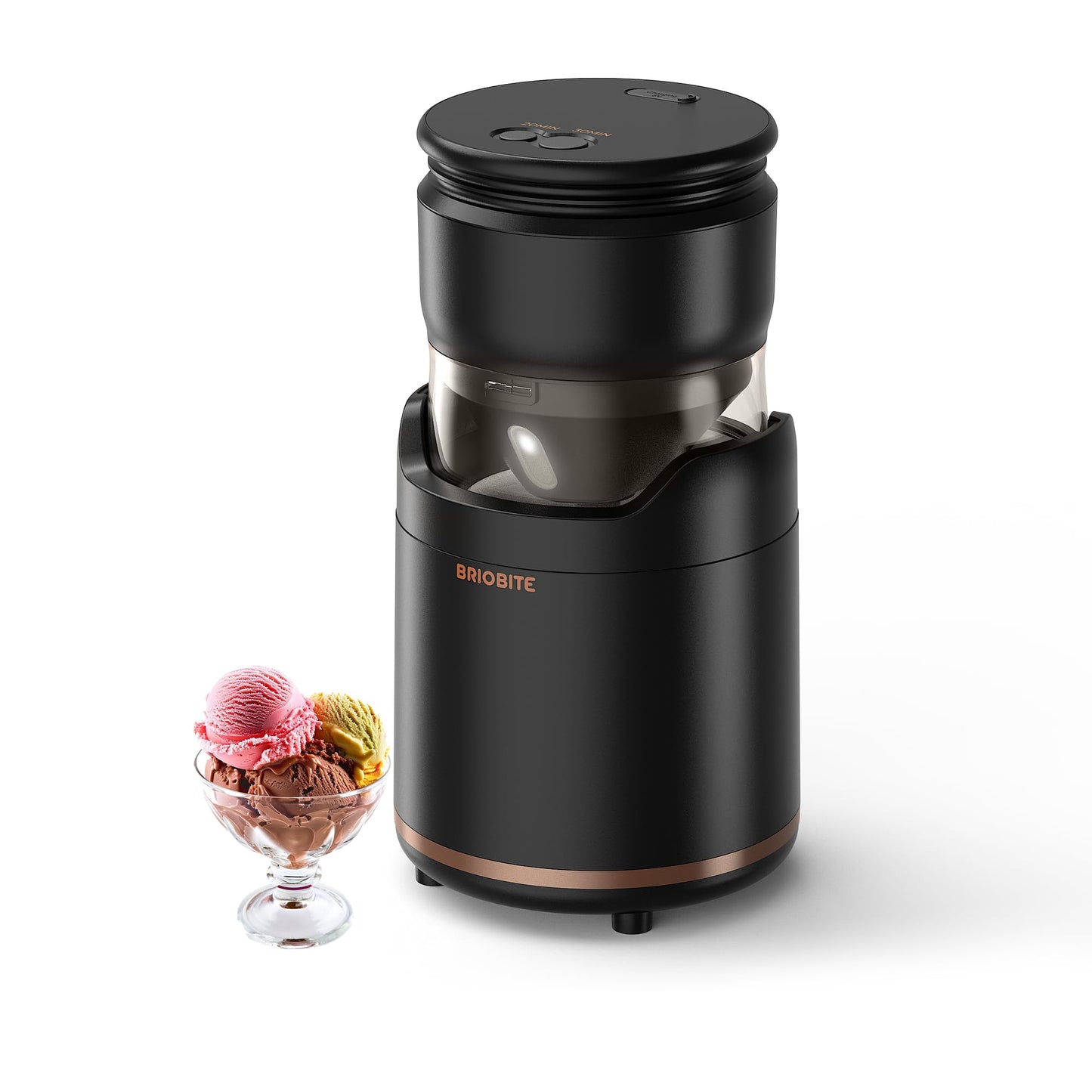 BRIOBITE Rechargeable Electric Ice Cream Maker