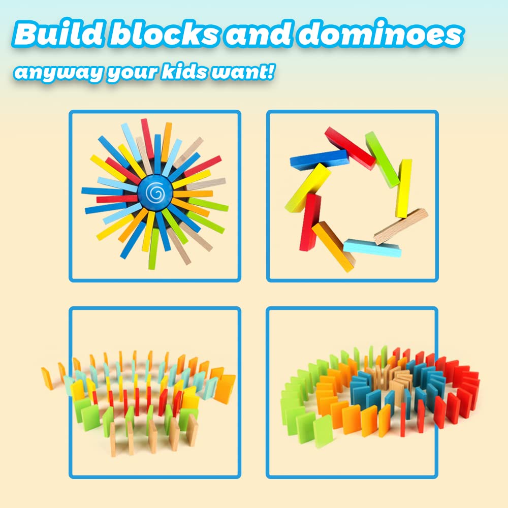 Hape Wooden Domino Set with 107 Building Pieces