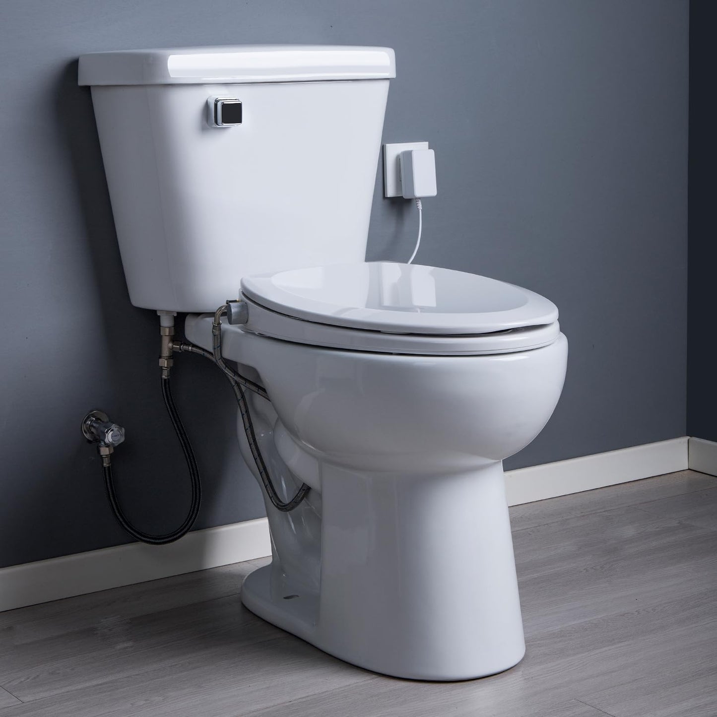 Heated Elongated Bidet Toilet Seat with Night Light